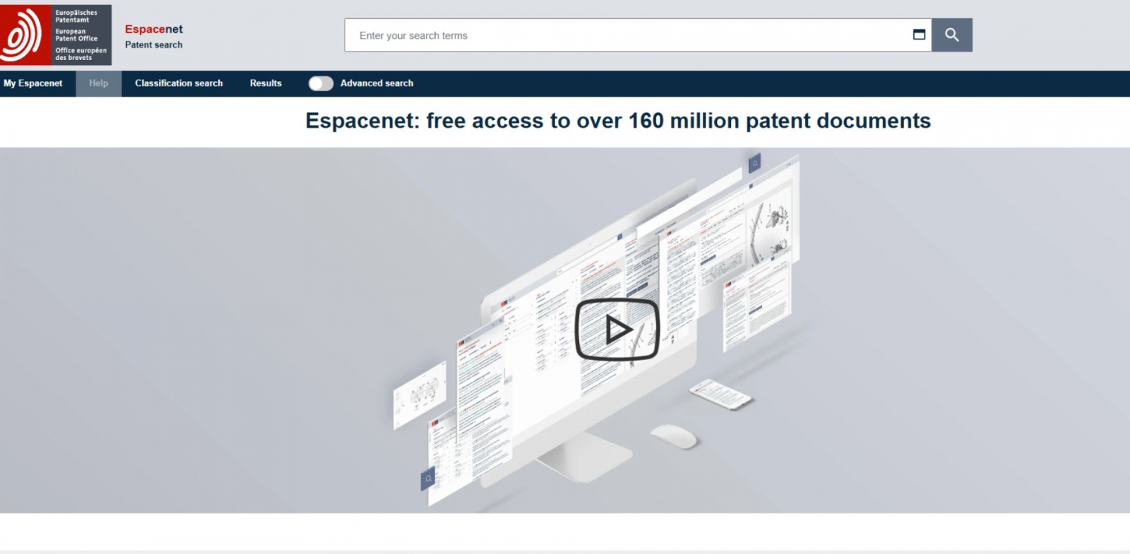 步驟 1：進入Espacenet
